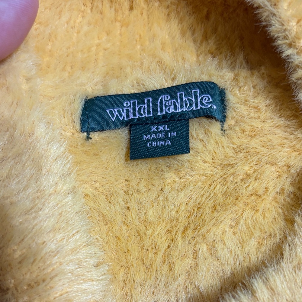 Wild Fable Fuzzy Striped Sweater in Yellow, Pink, and Orange - Picture 2 of 5